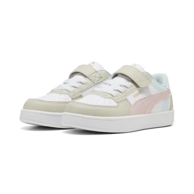 Image of Puma Unisex Kid&#039;s Caven 2.0 Block Ac+ Ps Sneaker, Desert Dust Mauve Mist White, 12 UK