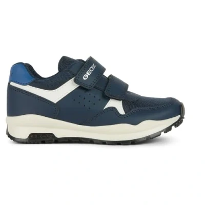 Image of Geox Pavel Trainers for kids, Size: 7K, Navy/off white Imitation leather/ textile