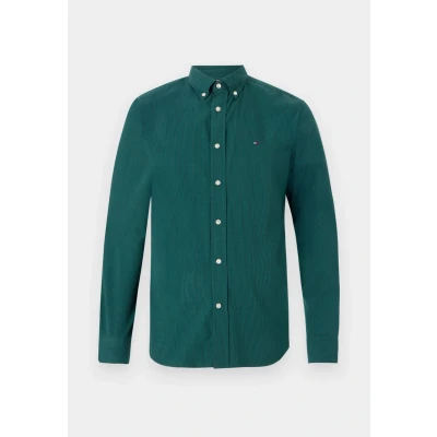 Image of Tommy Hilfiger Micro Gingham Shirt Shirt, Men&#039;s, Size: XS, Ornamental green