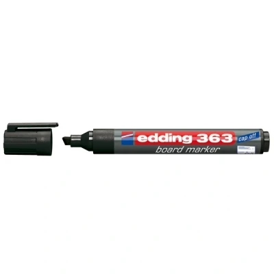 Image of edding 363 whiteboard marker black 10 pens chisel tip 1 5 mm pen dry wipe for whiteboards, flipcharts, pinboards, magnetic and memo boards sketchnotes refillable