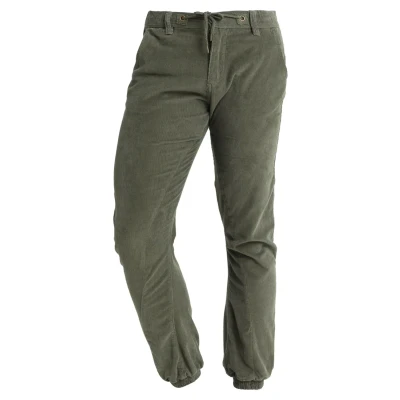 Image of Urban Classics Corduroy JOG Pants Chinos, Men&#039;s, Size: Small, Olive