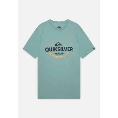 Image of Quiksilver Typed OUT Unisex Print Tshirt, Size: 16t, Aquifer