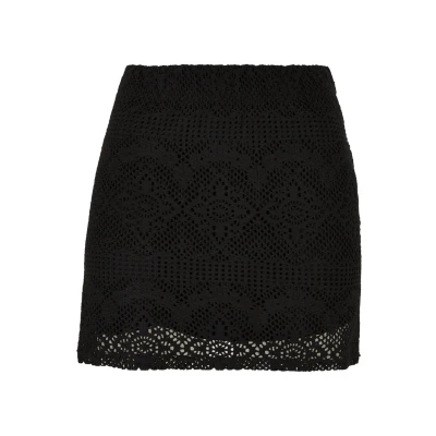 Image of Urban Classics Crochet Aline skirt, Women&#039;s, Size: 5XL, Black