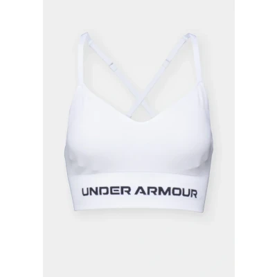 Image of Under Armour Vanish Seamless LOW Light support sports bra, Women&#039;s, Size: Large, White/black