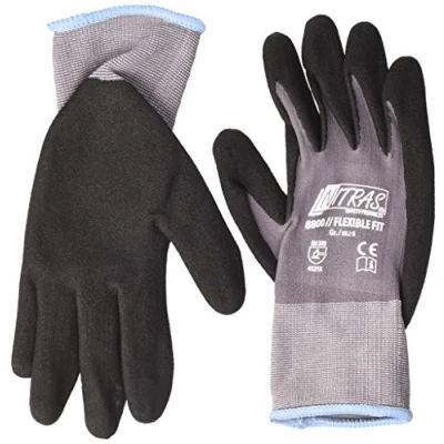 Image of NITRAS 8800 Flexible Fit All Round Gardening Gloves, Grey/Black, Size 6 (3 Pairs)