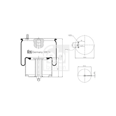 Image of Bellow, air suspension FEBI BILSTEIN 35674