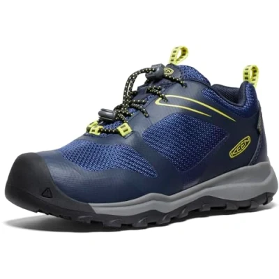 Image of Keen Wanduro LOW WP Youth Unisex Hiking shoes for kids, Size: 3, Black Textile/synthetics