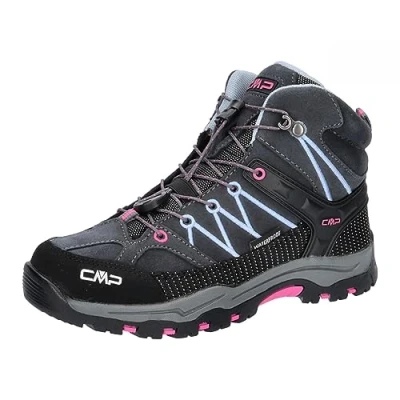 Image of CMP KIDS Rigel MID Trekking shoes WP Unisex Hiking for kids, Size: 2, Titanio/skyway Leather and textile
