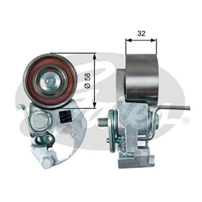 Image of Tensioner Pulley, timing belt GATES T43133