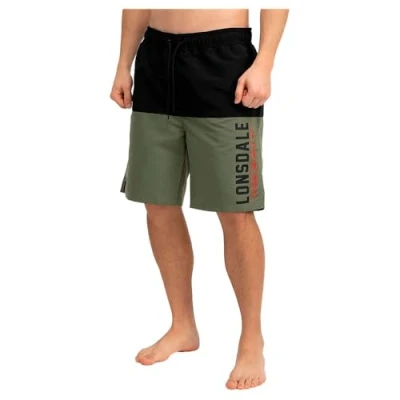 Image of Lonsdale Passform Hayling Swimming shorts, Men&#039;s, Size: Large, Olive black red