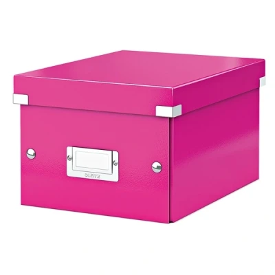 Image of Leitz A5 Storage Box, Click and Store Range 60430023 Small, Pink
