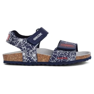 Image of Geox Boy&#039;s J Ghita E Sandal, Navy Red, 2 UK